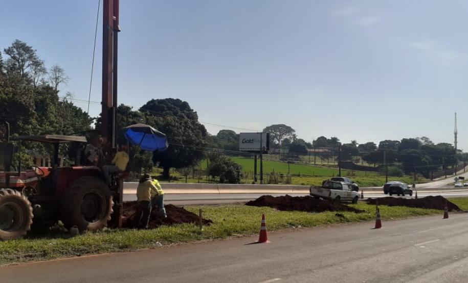 Obras de passarela em Londrina