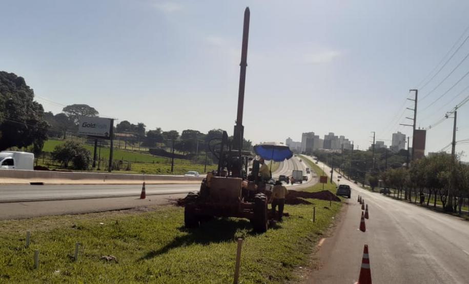 Obras de passarela em Londrina