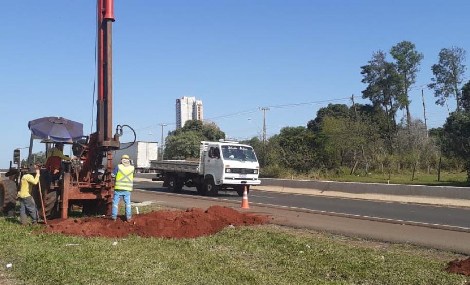 Obras de passarela em Londrina