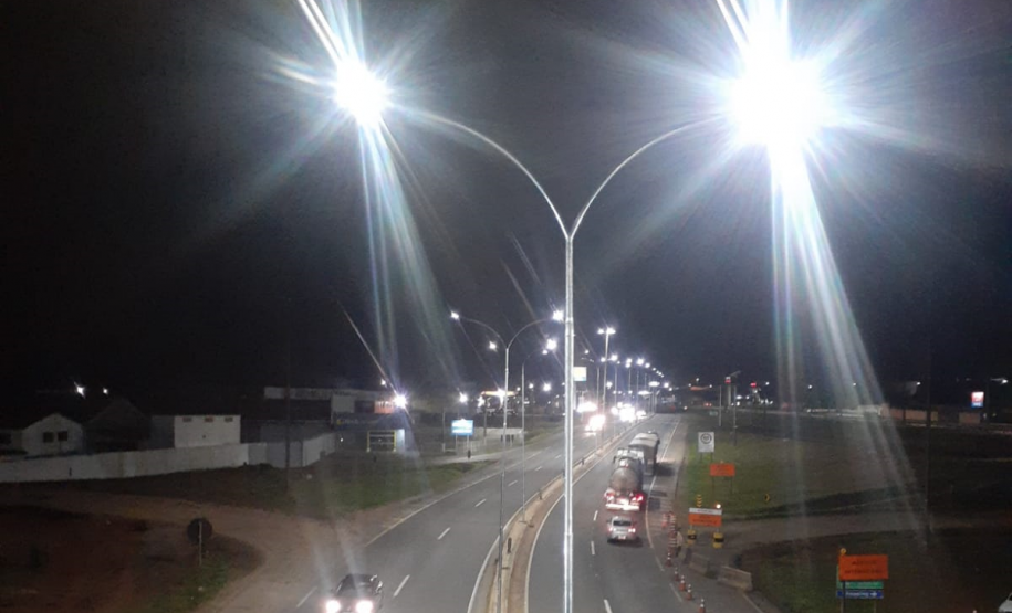 Duplicação BR-277 em Guarapuava, nova iluminação do viaduto