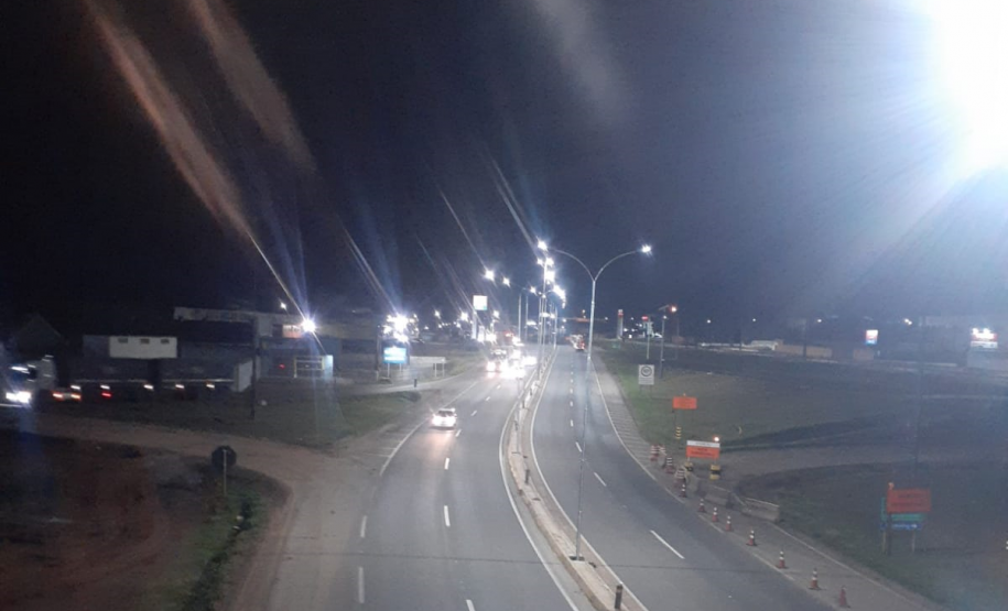 Duplicação BR-277 em Guarapuava, nova iluminação do viaduto