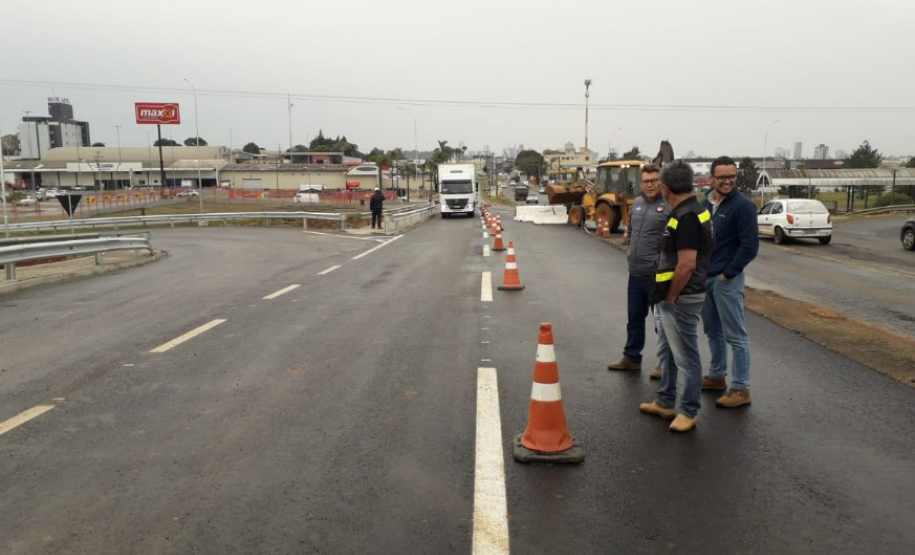 Novo viaduto de Guarapuava em obras