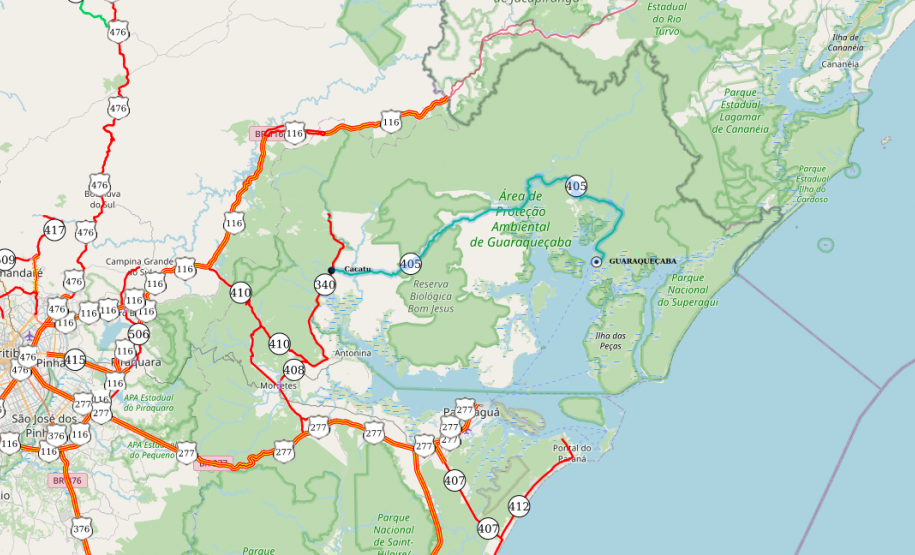 Mapa da PR-405