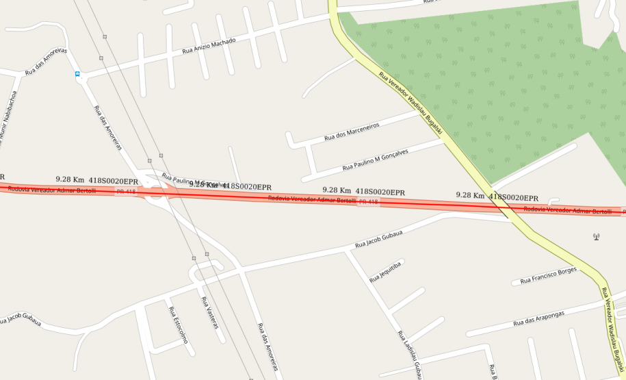 Trevo das Amoreiras - Mapa