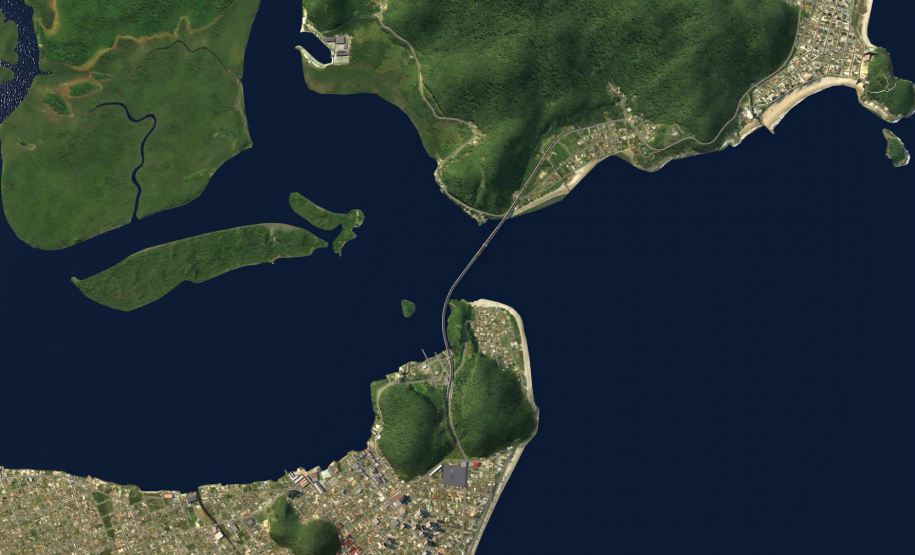 Projeto 3D da ponte de Guaratuba