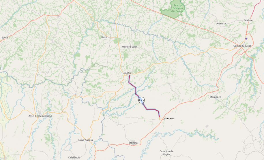 PR-472 entre Goioerê e Juranda