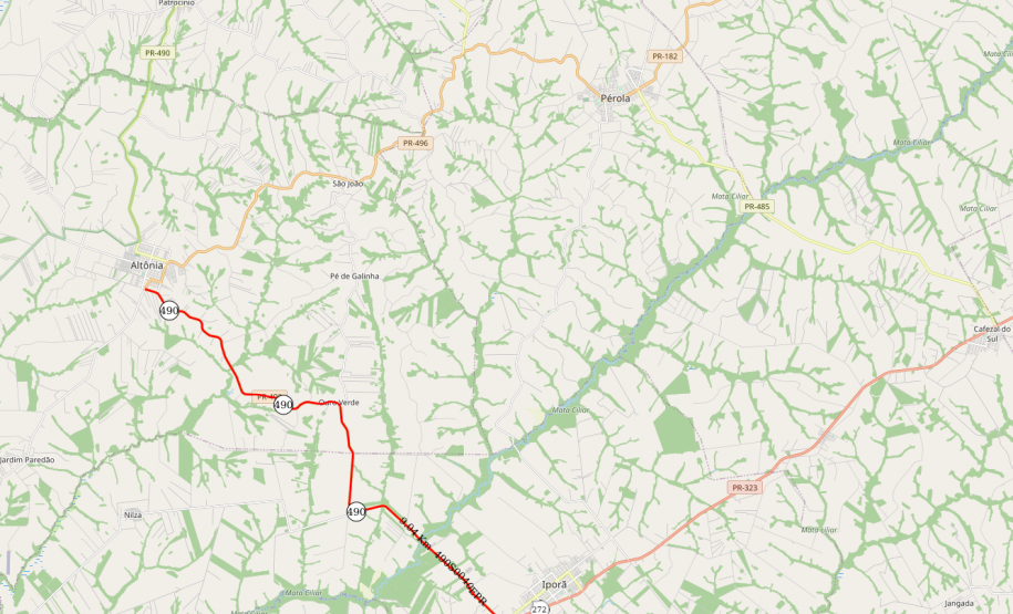 PR-490 entre Iporã e Altônia