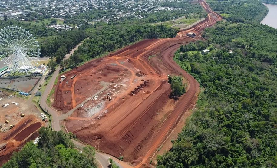Obras da Rodovia de Acesso à Ponte da Integração