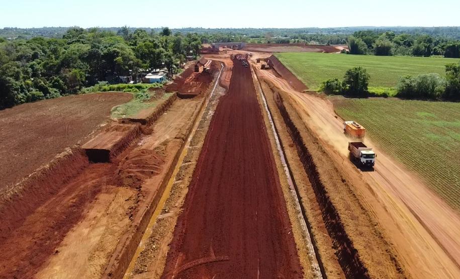 Obras da Rodovia de Acesso à Ponte da Integração