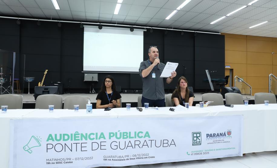 Audiência pública da Ponte de Guaratuba, em Guaratuba