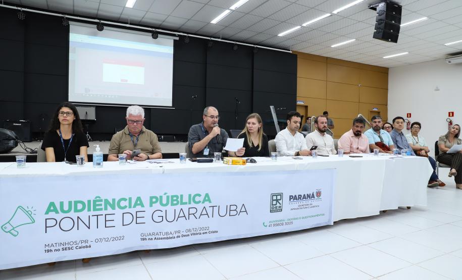 Audiência pública da Ponte de Guaratuba, em Guaratuba