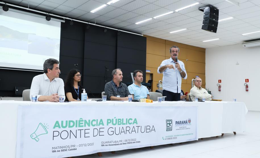 Audiência pública da Ponte de Guaratuba, em Guaratuba
