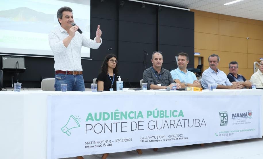 Audiência pública da Ponte de Guaratuba, em Guaratuba