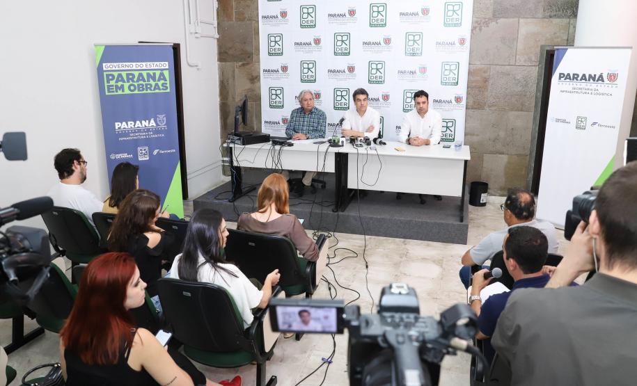 Coletiva de imprensa sobre obras na BR-277