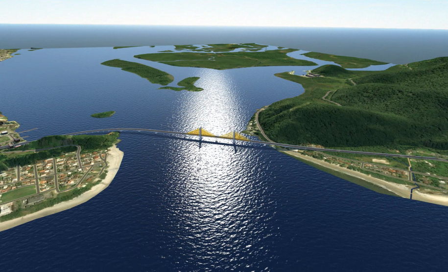 Ponte de Guaratuba - maquete digital