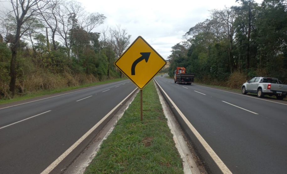 Recomposição de sinalização vertical - Km 195 + 400