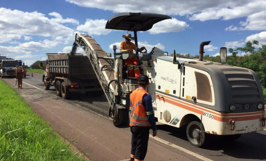 km 190+500 L.D P.1 Durante Fresagem Remendos Superficiais