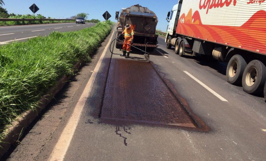 km 190+500 L.D P.1 Pintura de ligação Remendos Superficiais