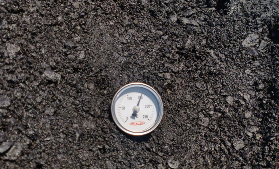 Temperatura 150° CBUQ FX. C DER-PR Remendos Superficiais