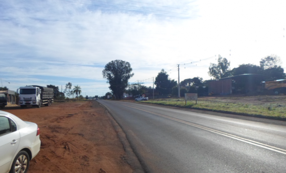 PR-492 em Paraíso do Norte, onde será realizada a obra