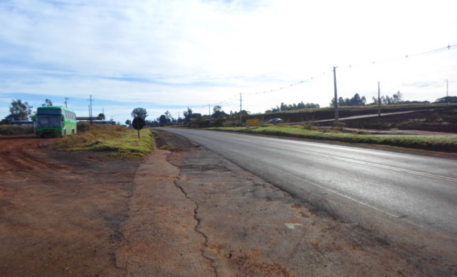 PR-492 em Paraíso do Norte, onde será realizada a obra