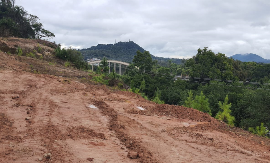Trecho em obras na PRC-466 em União da Vitória