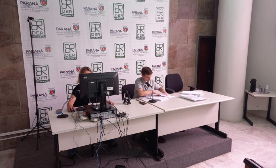 Sessão de abertura de envelopes de habilitação