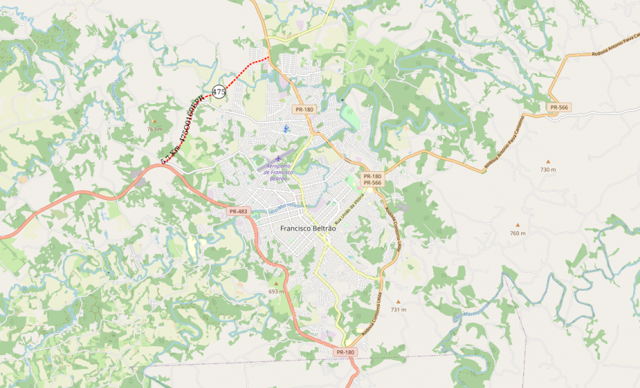 Mapa do Contorno de Francisco Beltrão