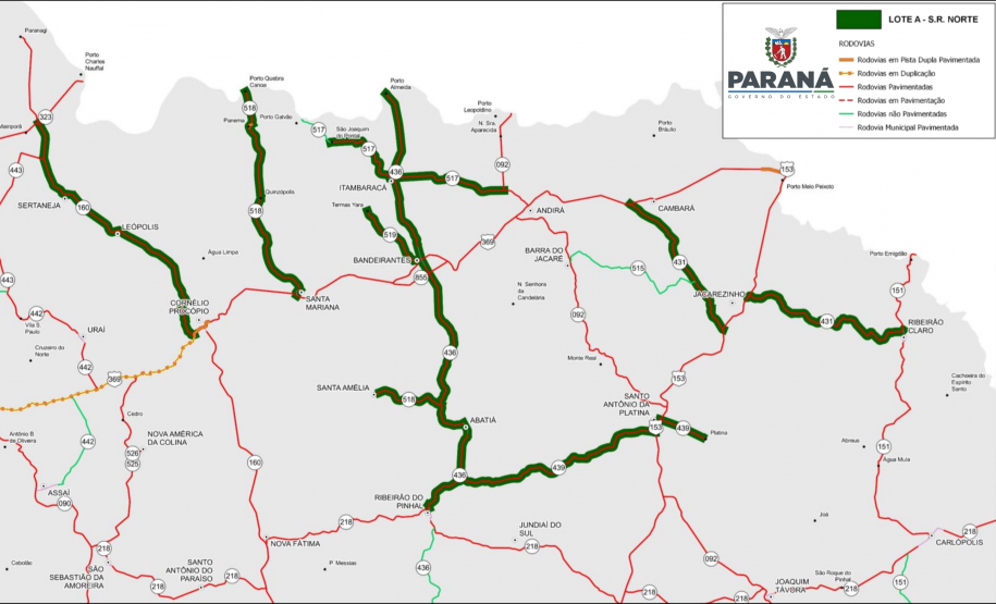 Mapa do Lote A Norte Proconserva