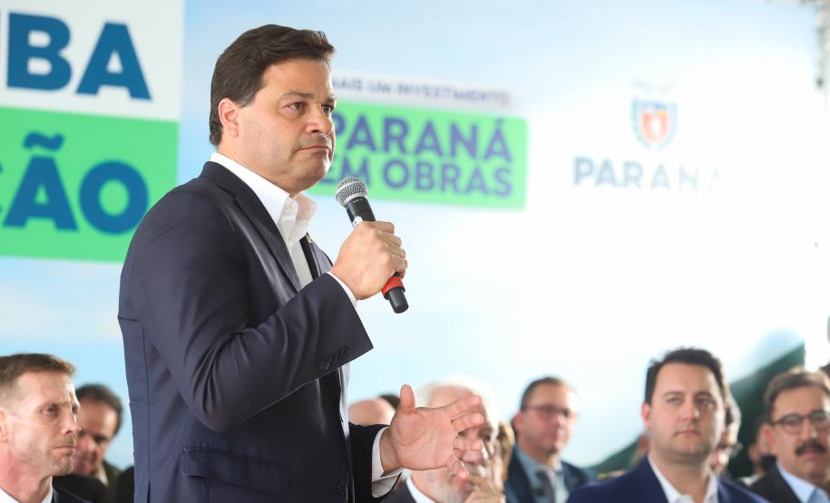 Evento de anúncio do edital da Ponte de Guaratuba