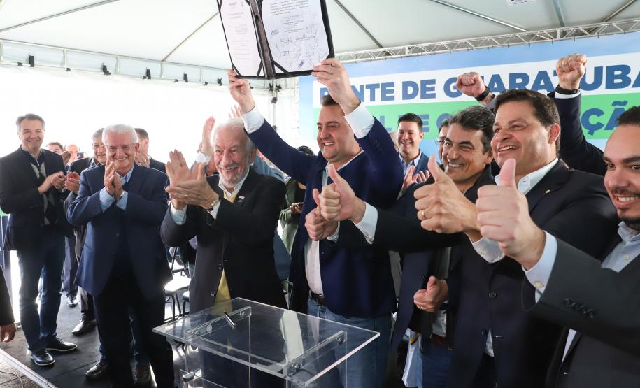 Evento de anúncio do edital da Ponte de Guaratuba