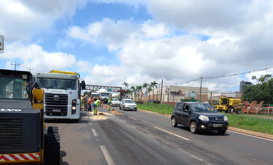 Operação de tráfego rodoviário - limpeza de pista