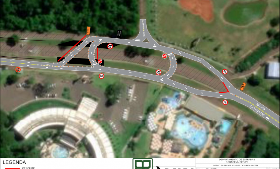 Desvio BR-469 - detalhe Vivaz Cataratas Hotel