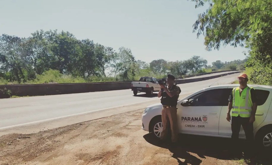 Fiscalização com radar portátil