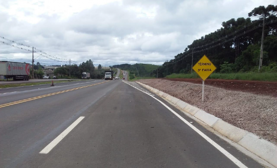 Novas terceiras faixas na PR-160