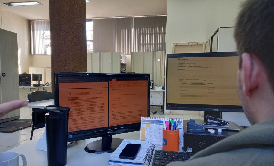 Sessão de lances online