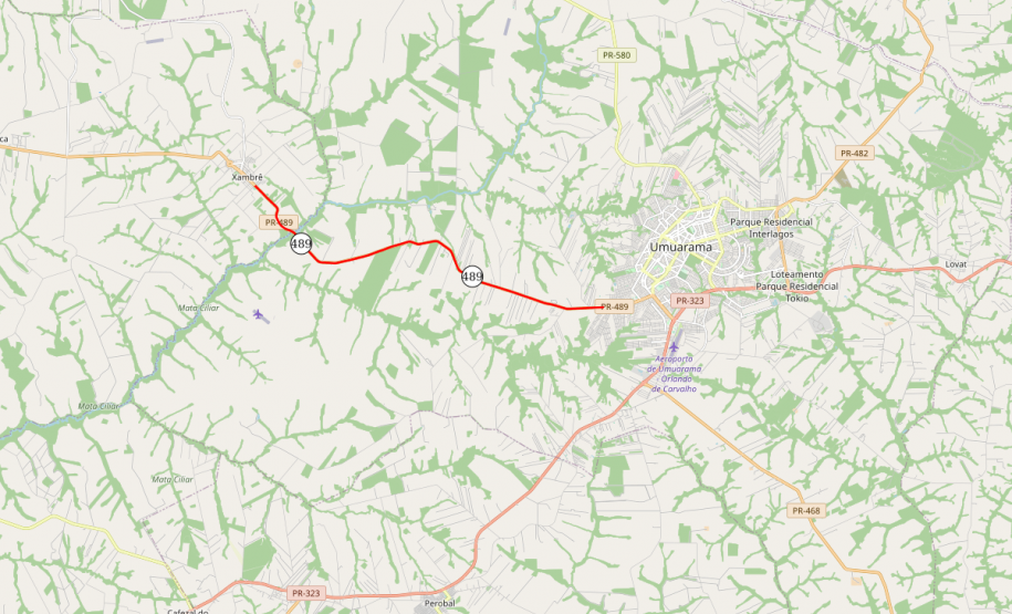 PR-489 entre Umuarama e Xambrê