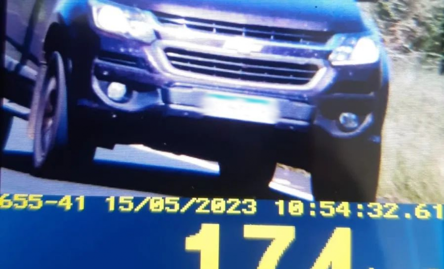 Excessos de velocidade detectados pelo radar