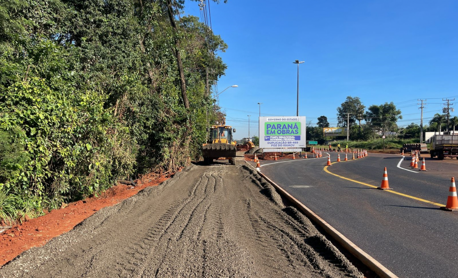 Serviços da duplicação da BR-469 em Foz do Iguaçu
