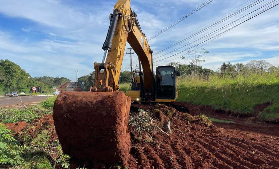 Serviços da duplicação da BR-469 em Foz do Iguaçu