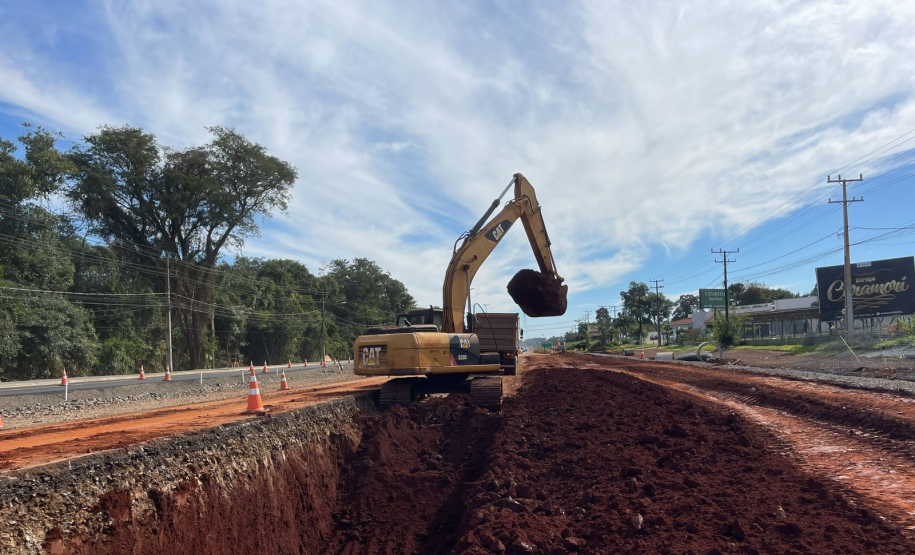 Serviços da duplicação da BR-469 em Foz do Iguaçu