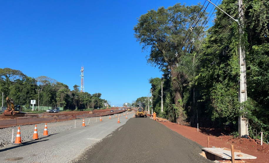 Serviços da duplicação da BR-469 em Foz do Iguaçu