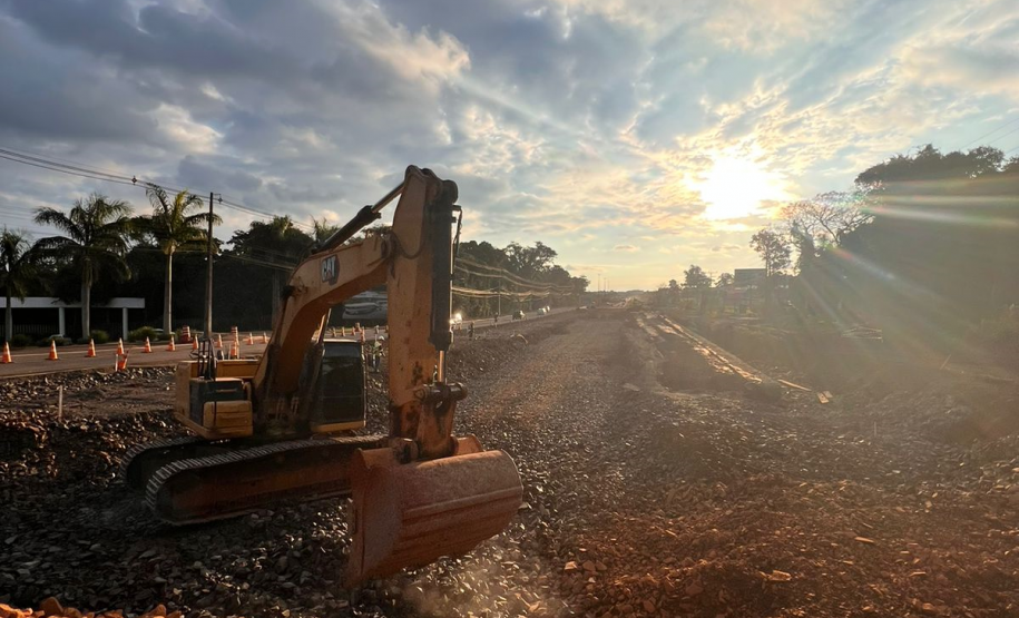 Serviços da duplicação da BR-469 em Foz do Iguaçu