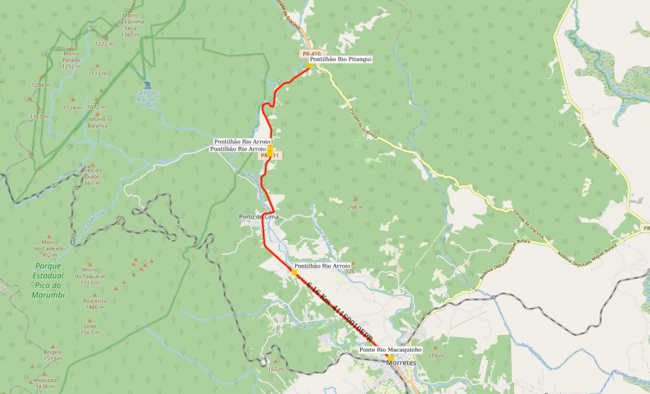Mapa OAE PR-411 Morretes