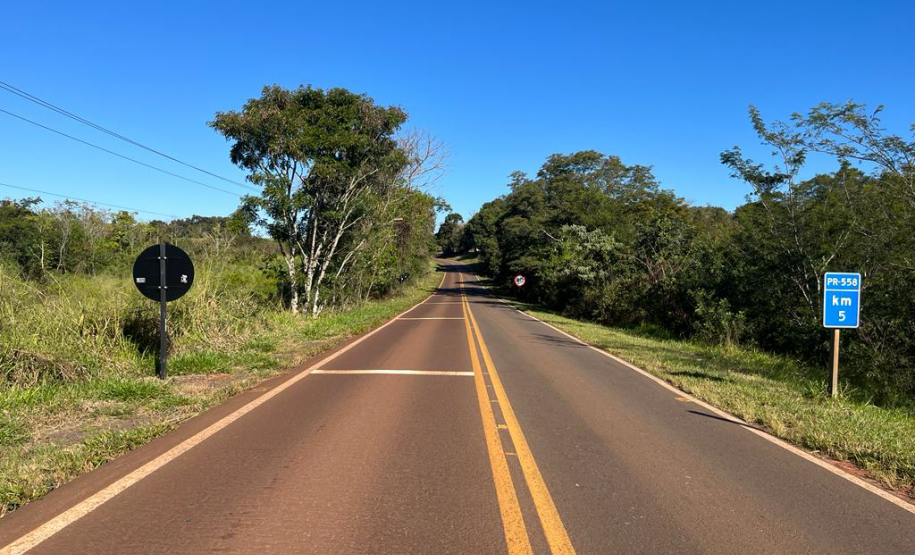 PR-558 entre Campo Mourão e Araruna com serviços do Proseg Paraná