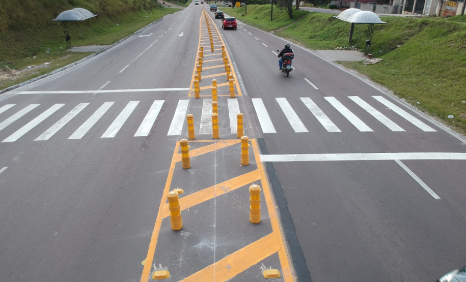 Serviços do Proseg Paraná no km 8 da PR-092, em Curitiba