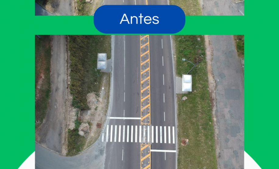 Serviços do Proseg Paraná no km 8 da PR-092, em Curitiba - antes e depois