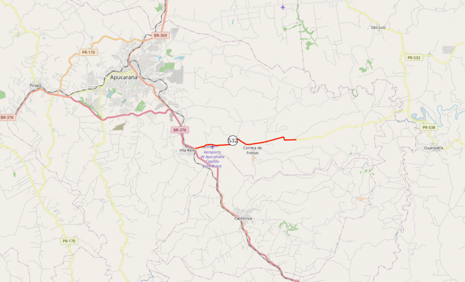PR-532 em Apucarana