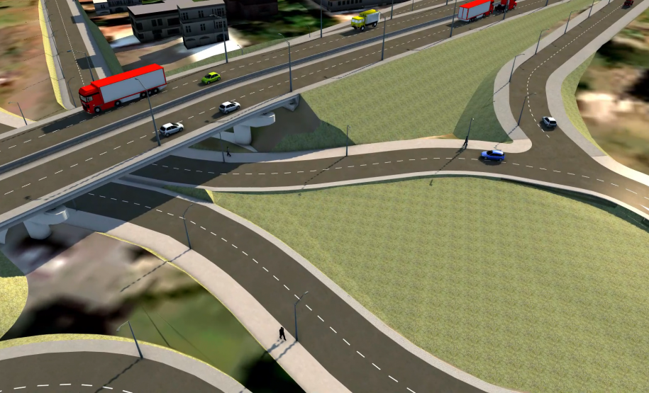 Maquete do anteprojeto do Viaduto da PUC