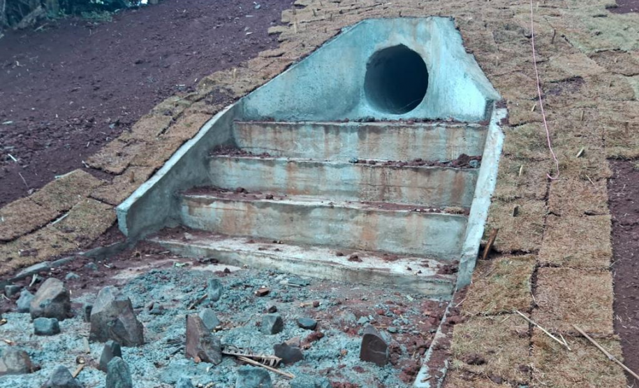 Obra de recuperação de pontos de erosão